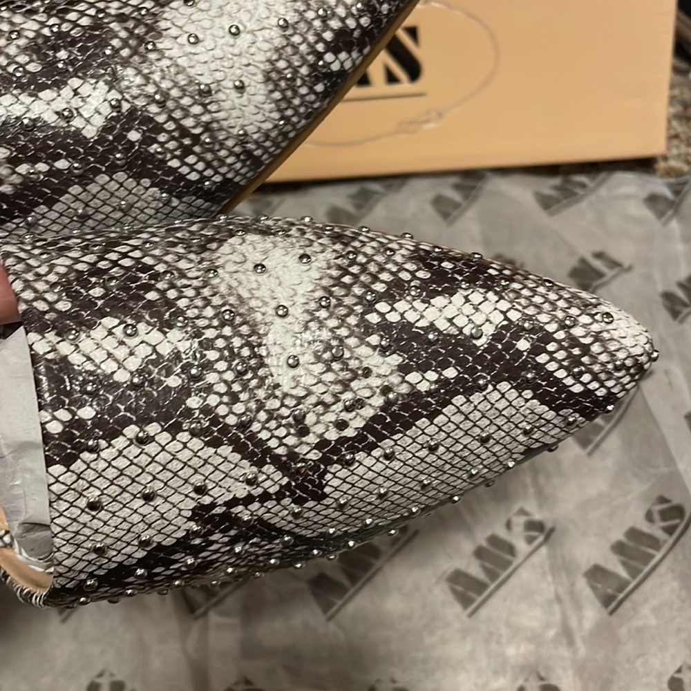 ams Isabella snakeskin studded mules - Picture 7 of 11